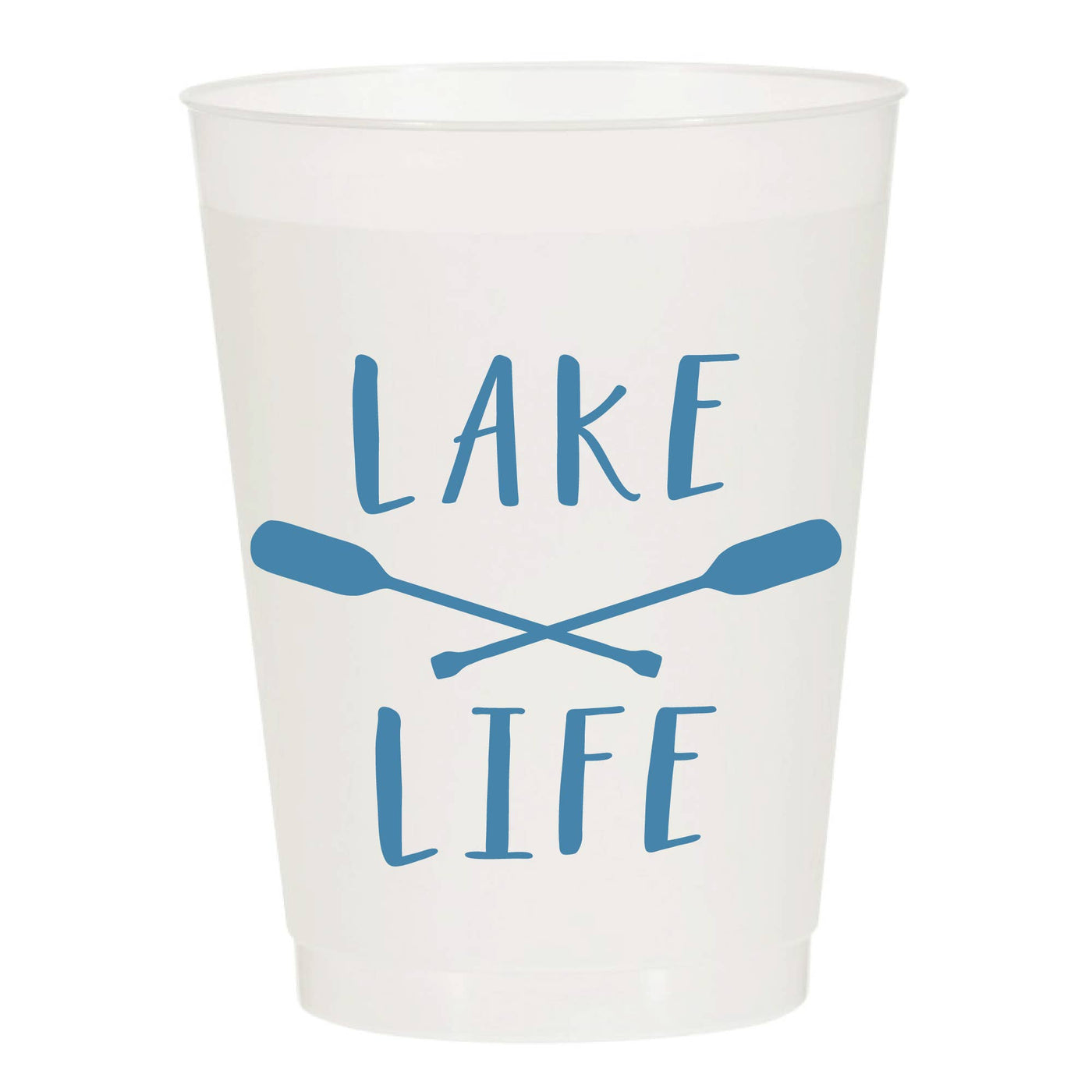 Lake Life Oar Reusable Vacation Home Cups - Set of 10 Cups