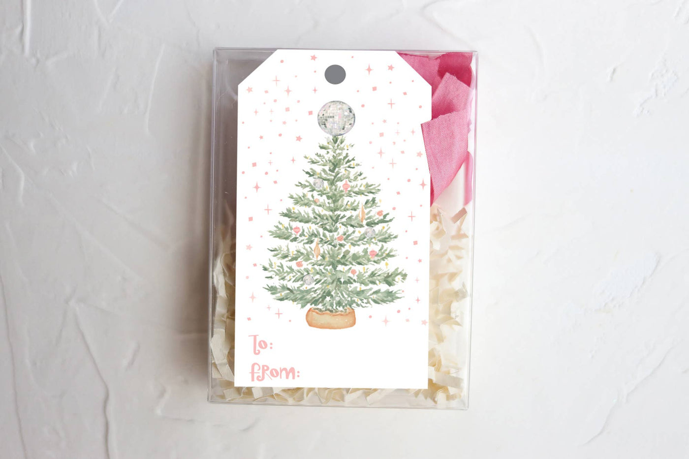 Disco Christmas Tree Gift Tags