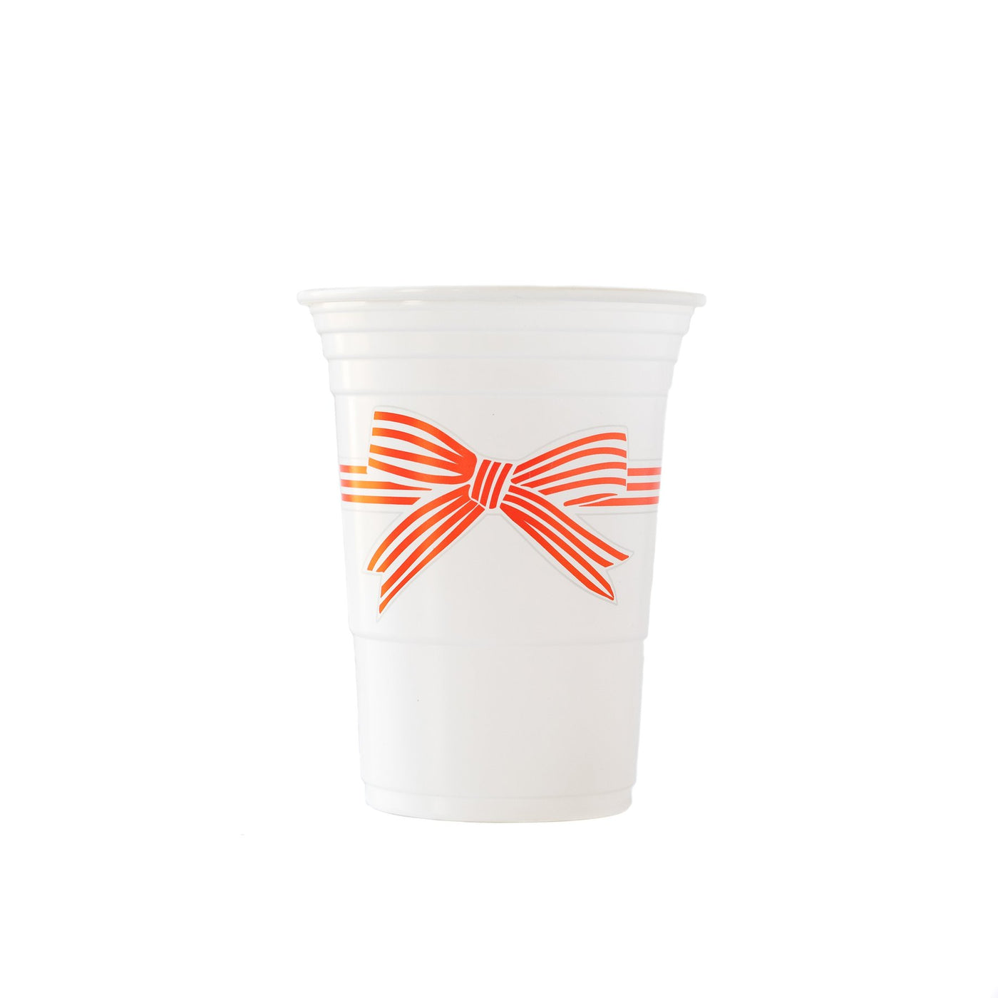 Red Bow 16oz Plastic Cups