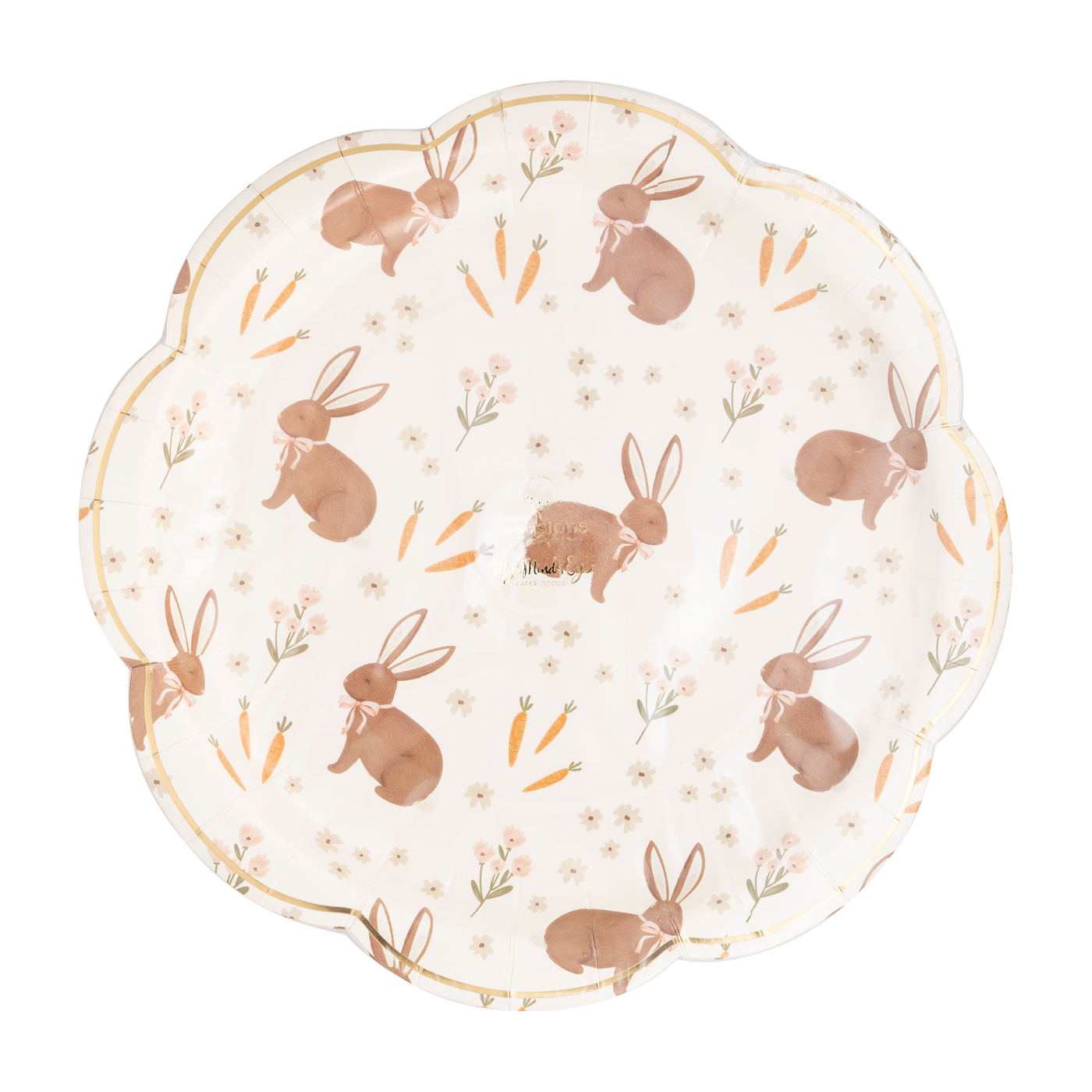 Scalloped Rabbit Scatter Plate