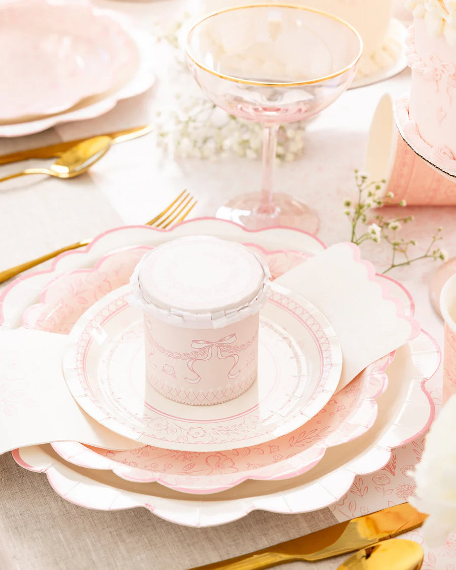 PEMBROKE PINK EDGE SCALLOP 12" PLATE