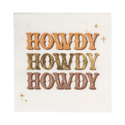 Cowboy Howdy Cocktail Napkin