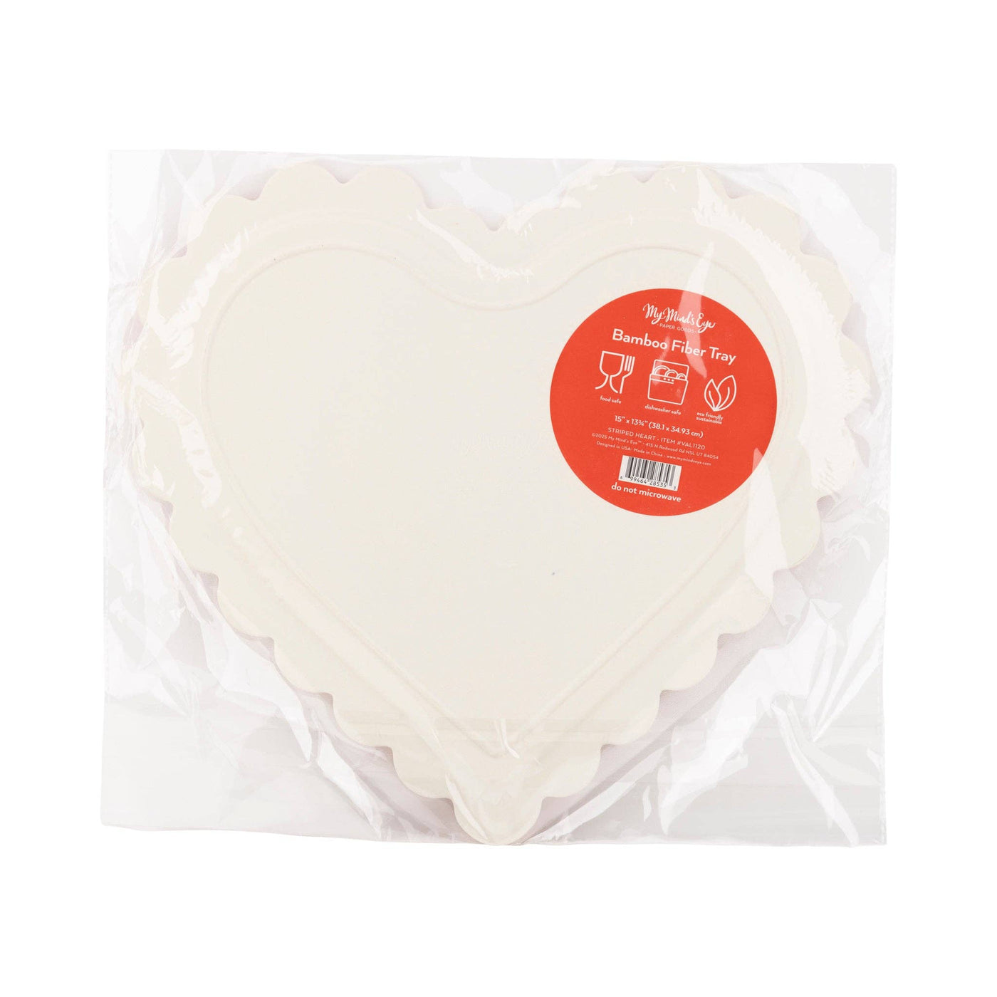 Scalloped Striped Heart Tray