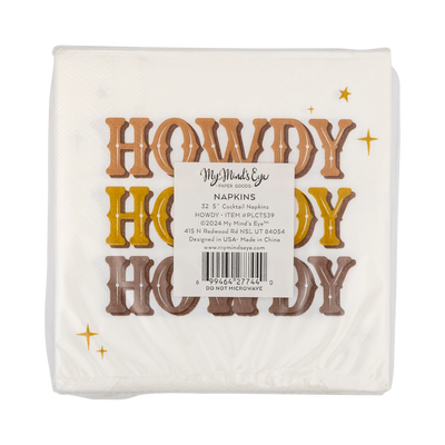 Cowboy Howdy Cocktail Napkin