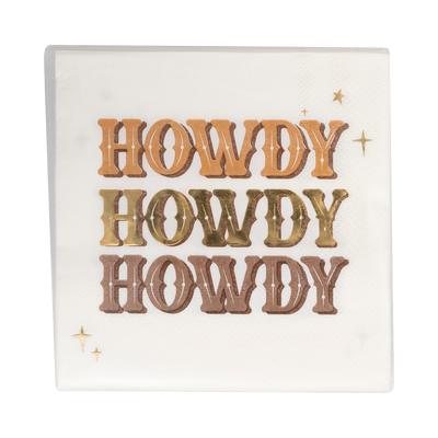 Cowboy Howdy Cocktail Napkin