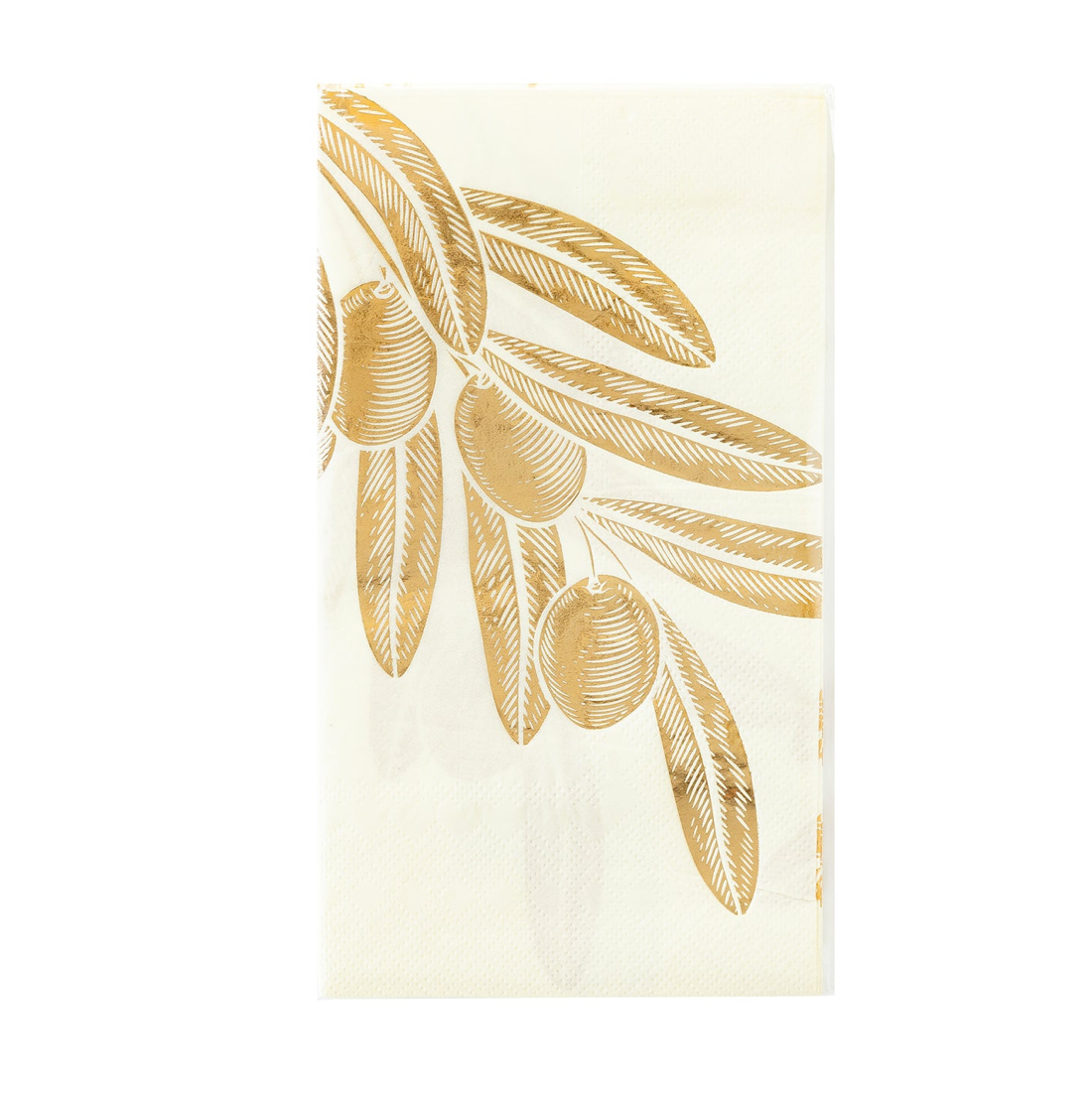 Gold Foiled Olive Guest Towels