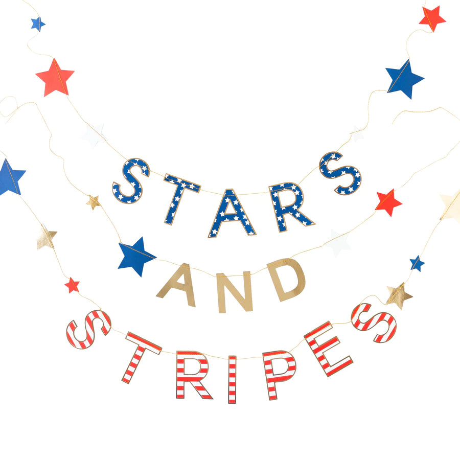 Stars and Stripes Cutout Banner-Unique