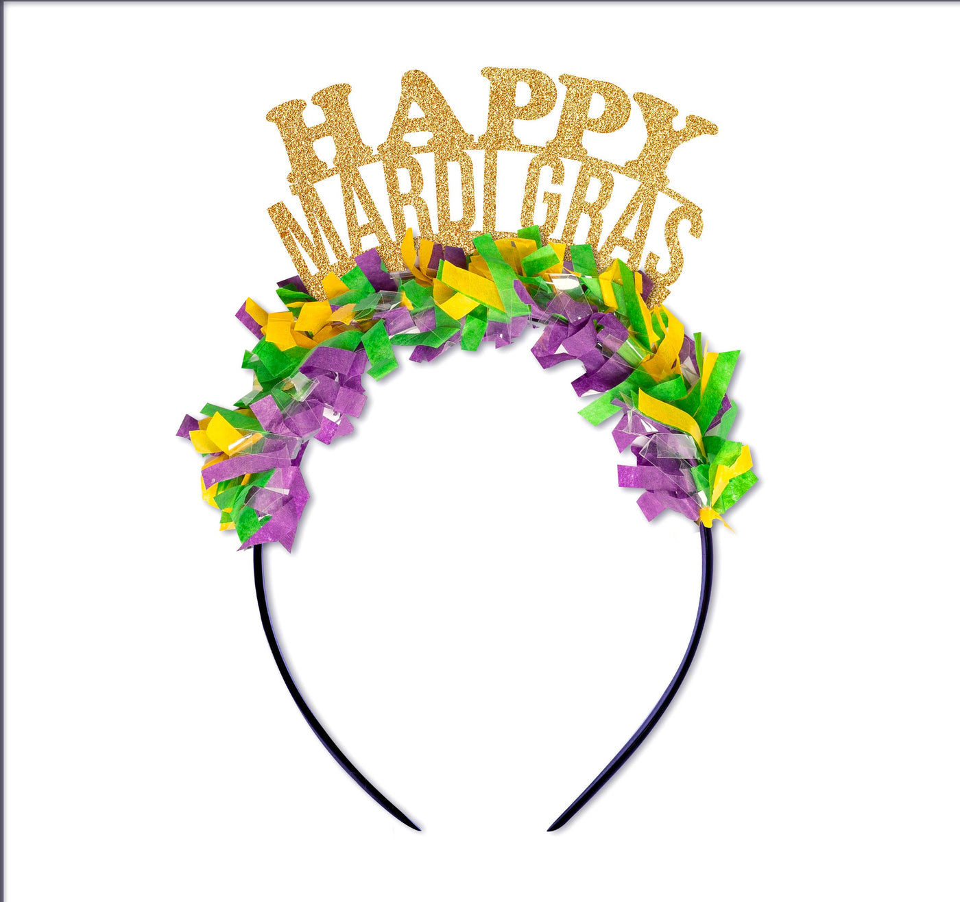 Happy Mardi Gras Party Crown Headband