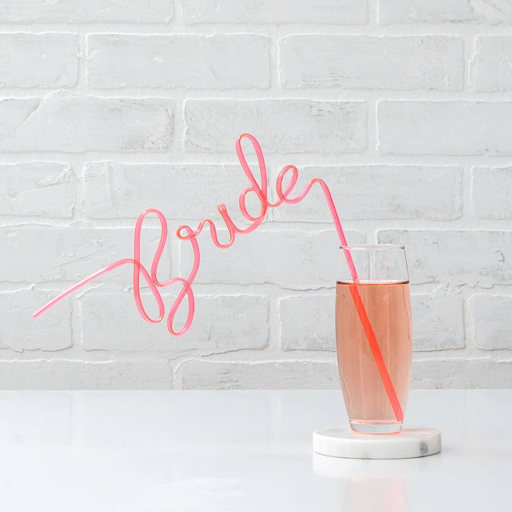 Bachelorette Party Straw - Bride (Pink)