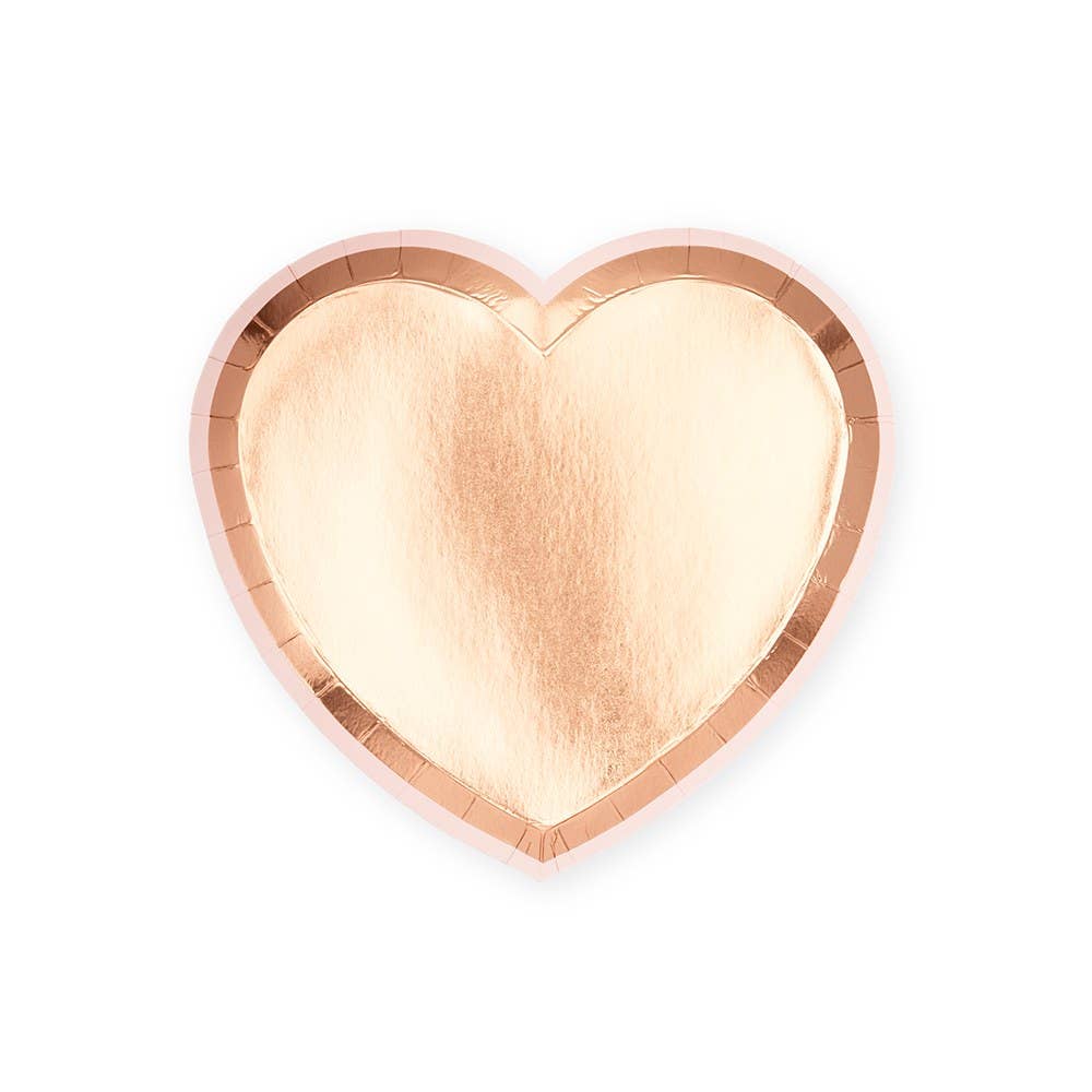 Small Heart Rose Gold Plates