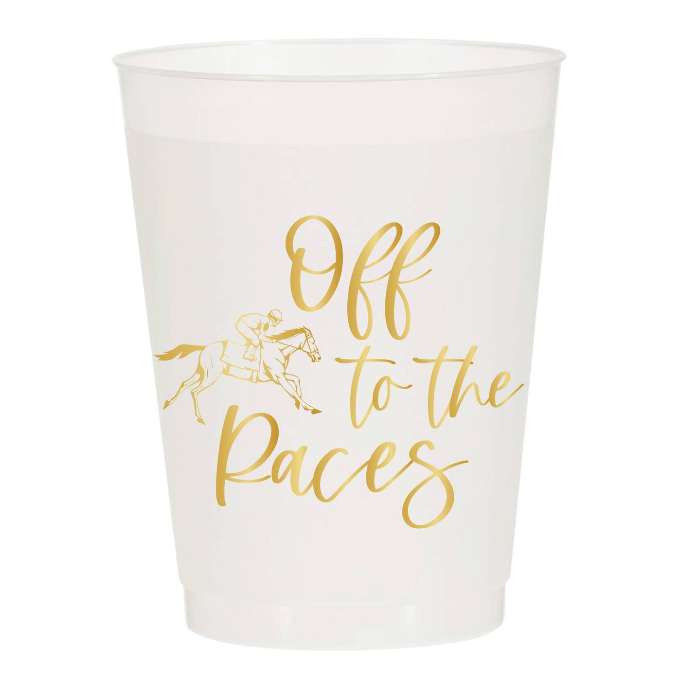 Off To The Races Kentucky Derby Horse Jocky - Set of 10 Cups