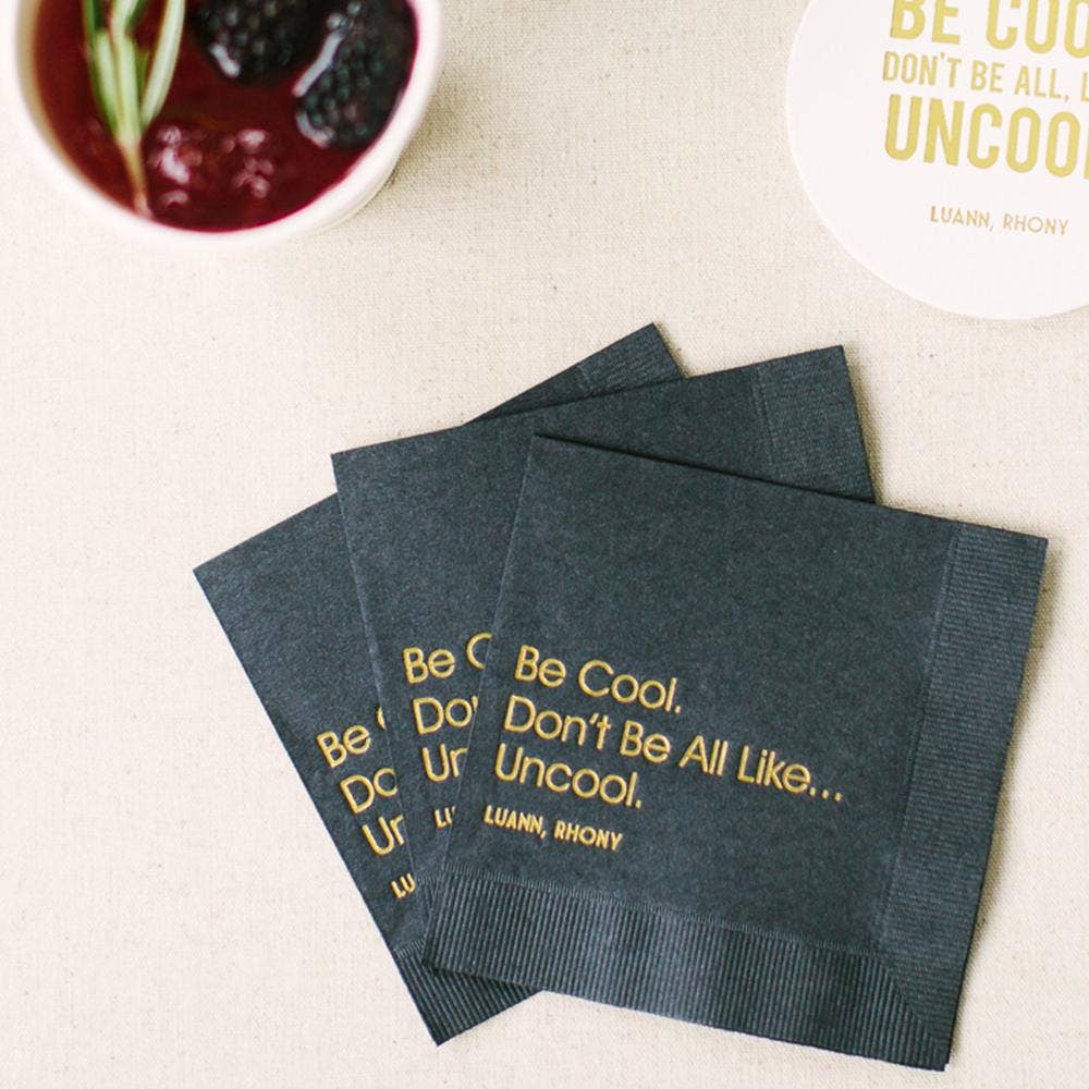Real Housewives of New York "Be Cool" Cocktail Napkins