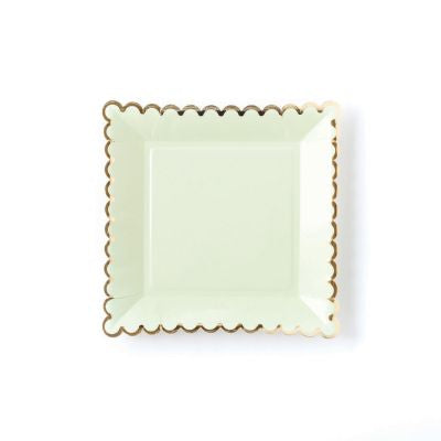Mint Green Scallop Dinner Plate