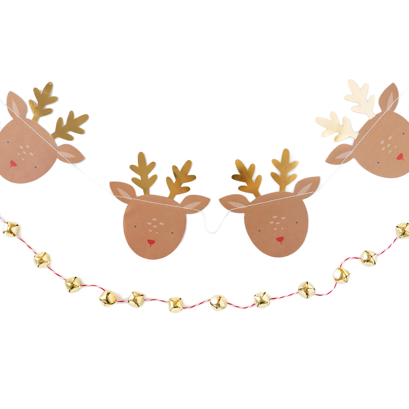 Reindeer Banner Set with Jingle Bells