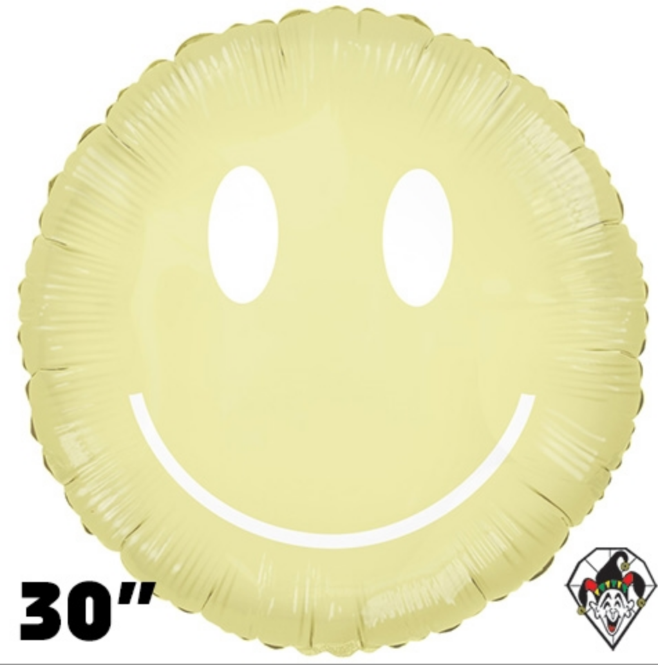 30” Sunny Smile Yellow Foil Balloon