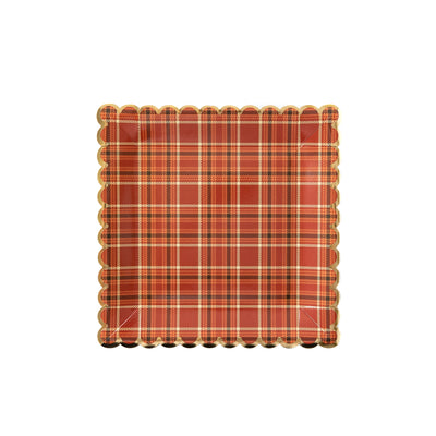 PLAID 9" SCALLOPED PLATE