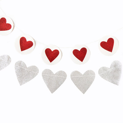Valentine Heart and Circle Banner Set