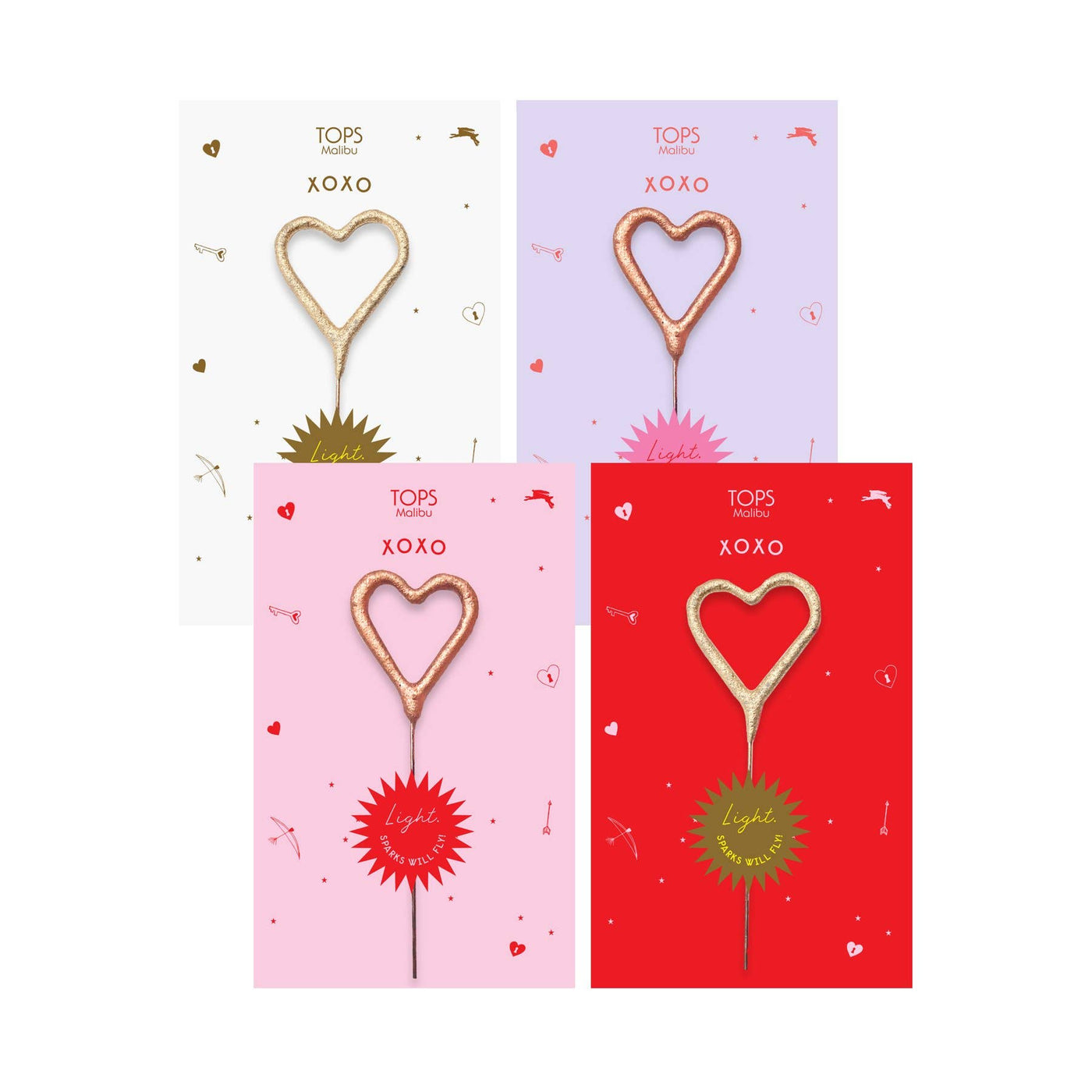 XOXO Heart Sparkler Valentine