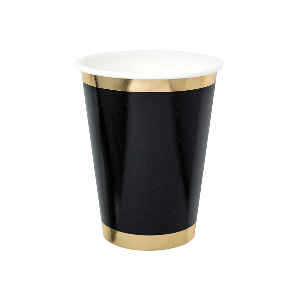 Posh Party Cups (12oz) - Black