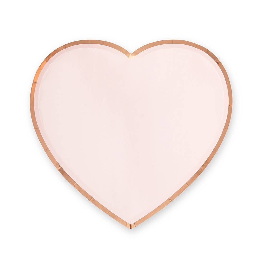 Large Heart Rose Gold Plates