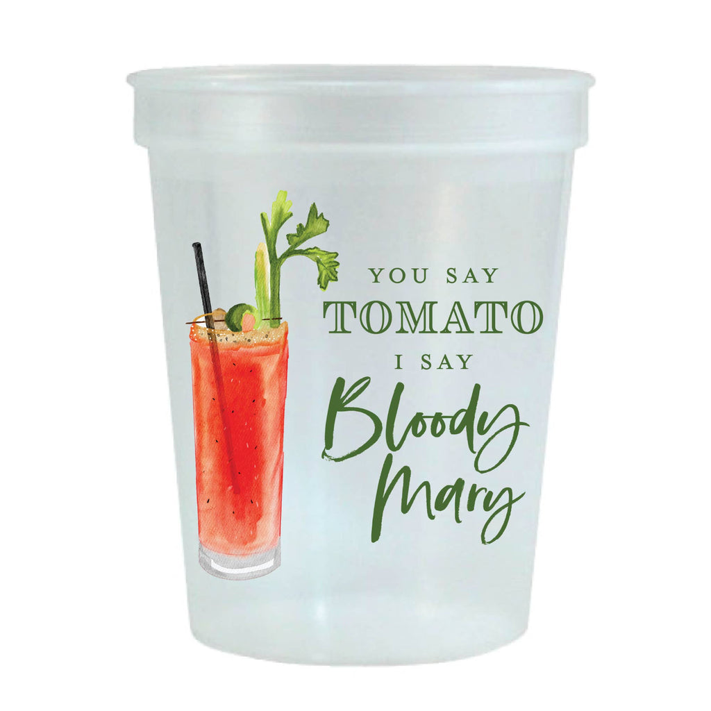 Bloody Mary Breakfast - Reusable Cups - Set of 10