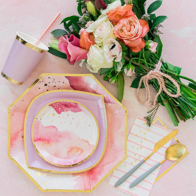 Pretty in Pink Dessert Plate