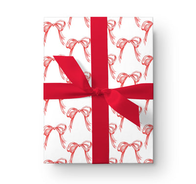 Red Bows Christmas Wrapping Paper