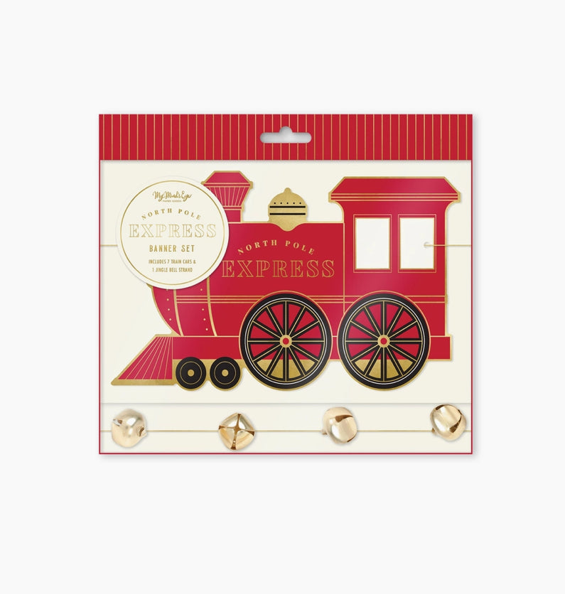 North Pole Express Train & Bell Banner Set