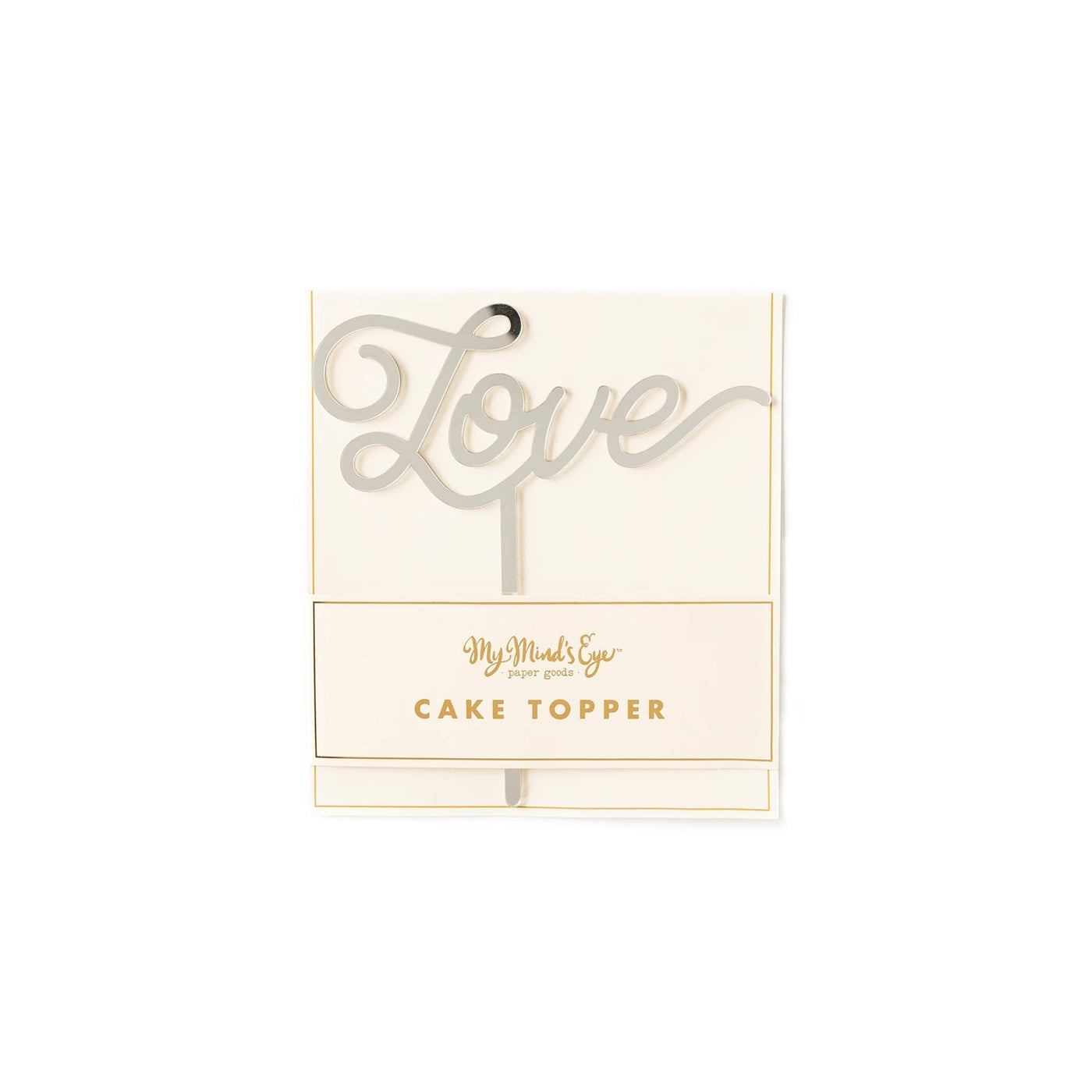 Love Cake Topper - Silver
