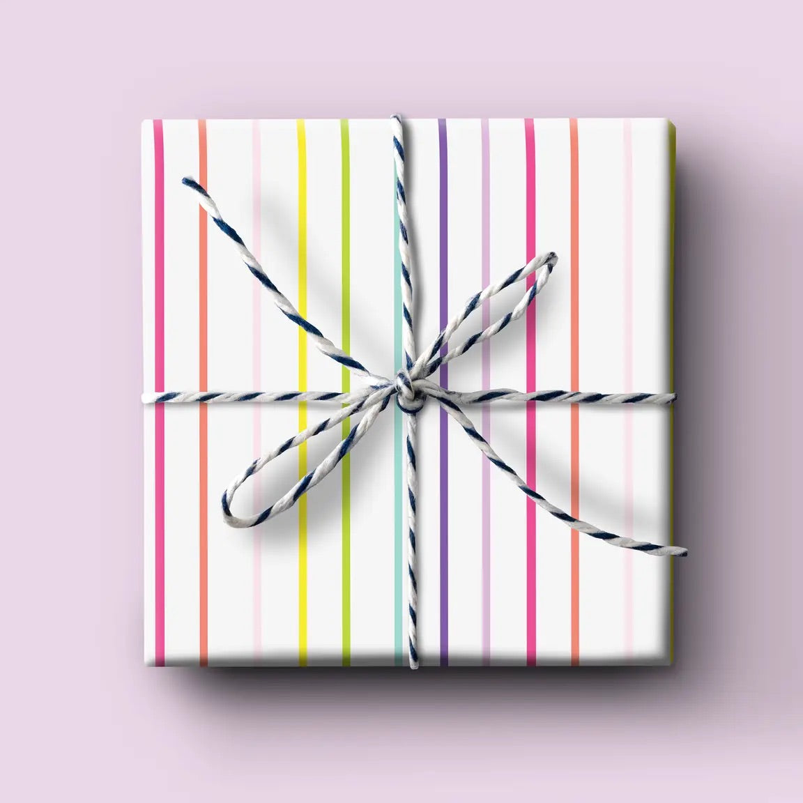 Rainbow Thin Stripe Gift Wrap
