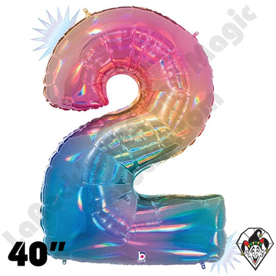 40in. Foil Rainbow Balloon